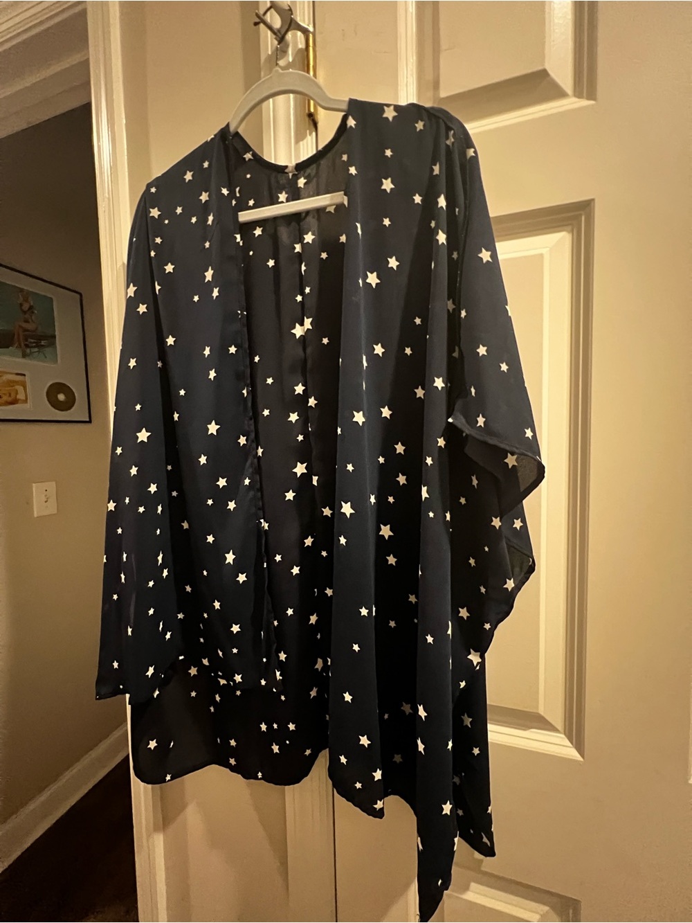 Maurices Navy Star Print Kimono Tunic
